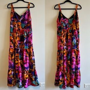 Laundry by Shelli Segal Floral Butterfly Maxi Dress